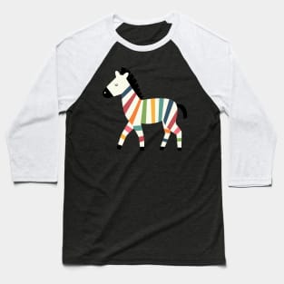 Rainbow Zebra Baseball T-Shirt